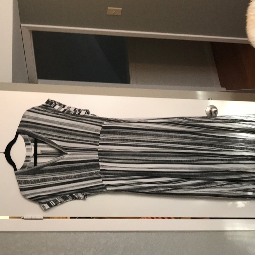 H&M Striped Maxi Dress
